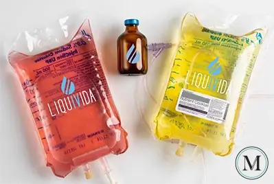 2 bags and vial of IV Therapy LIQUIVIDA