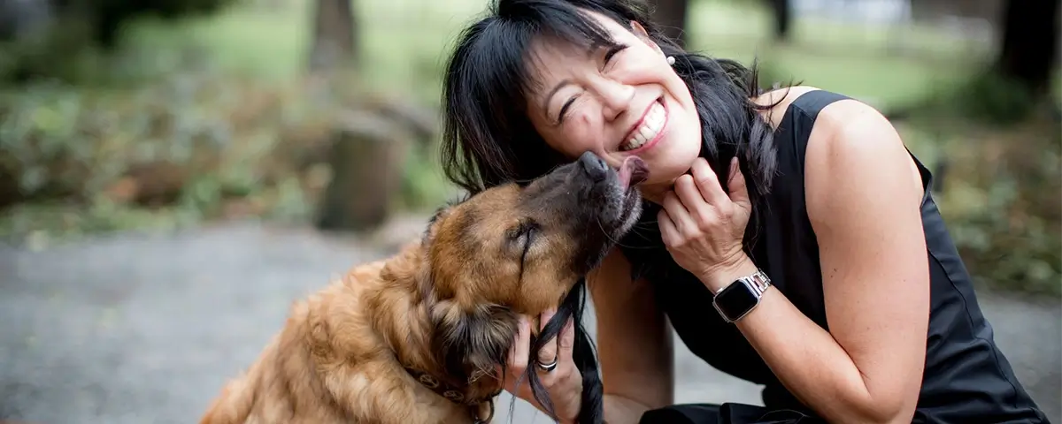 Doctor Marisha Chilcott from the Morpheus Medical Aesthetics medspa in Larkspur and Santa Rosa with her pet dog